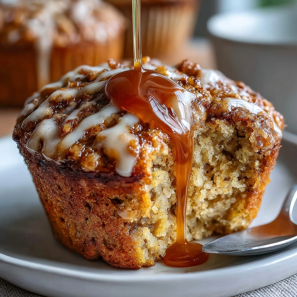 Golden maple glazed acorn squash breakfast muffins, perfect for a delicious fall breakfast.