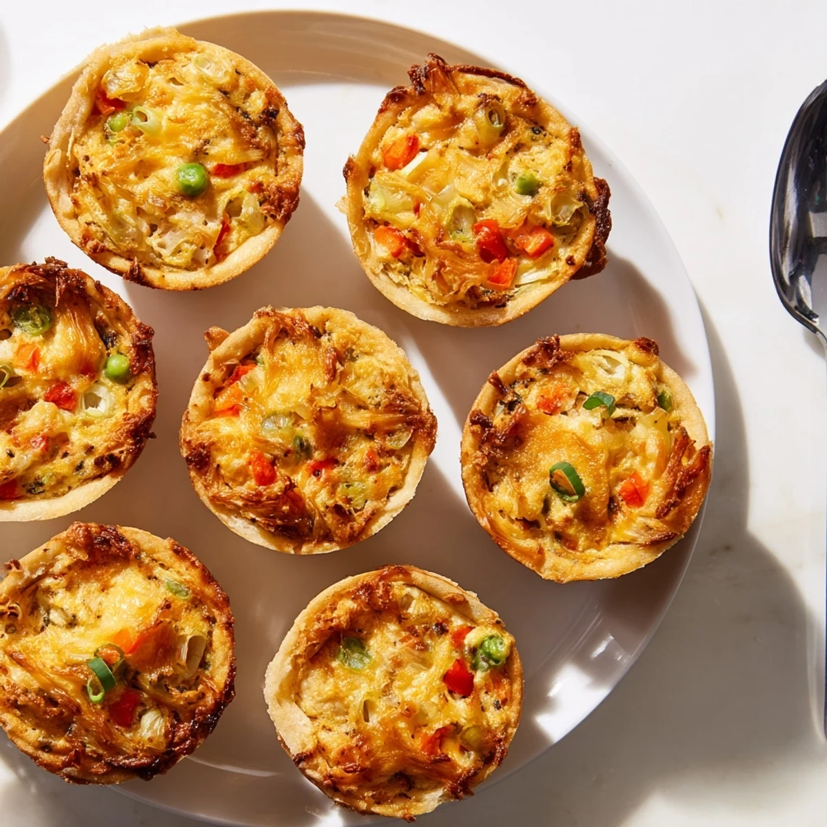 Deliciously spiced Japanese Curry Quiche Muffins, perfect for breakfast or snack time.  