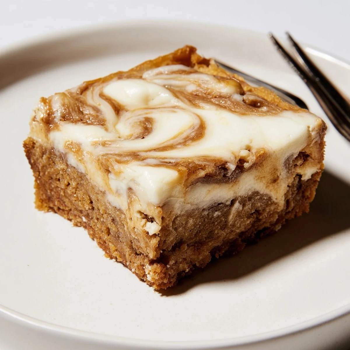 Indulge in spiced sweet tea cheesecake blondies with a creamy swirl and rich aroma.  
