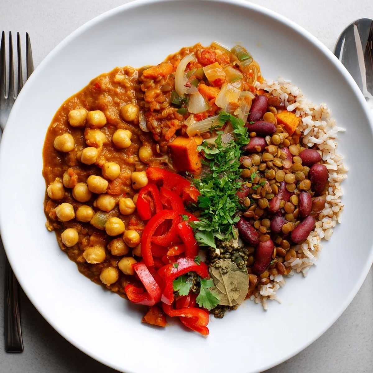 Vibrant single-pan global curries featuring Indian spices and fresh cilantro garnish.  