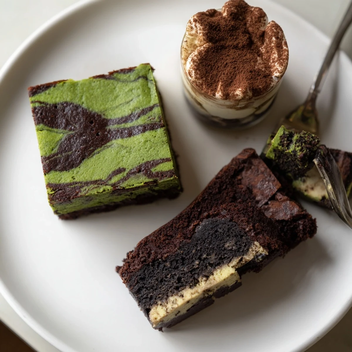 Mini cups of chai tiramisu layered with ladyfingers and spiced mascarpone cream, heavenly flavors.  