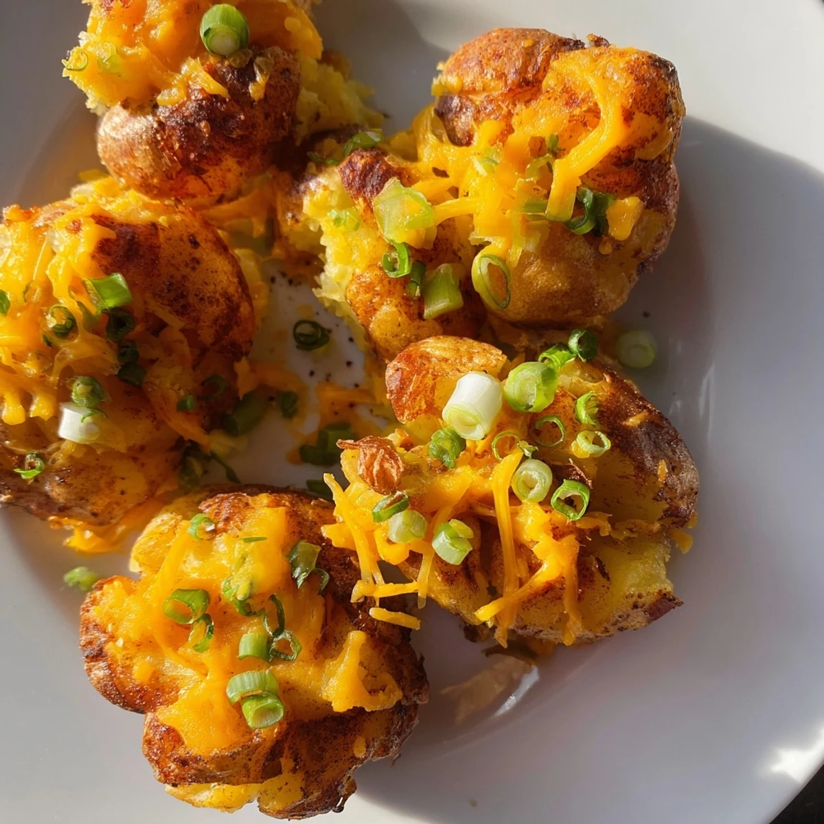Smashed Green Onion Potato Bombs