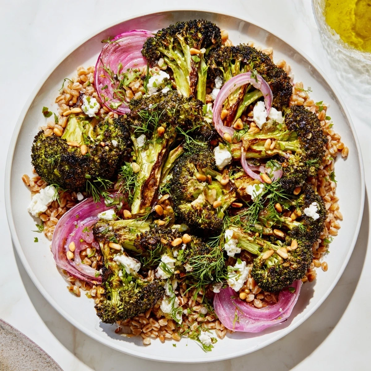 Warm Roasted Broccoli Farro
