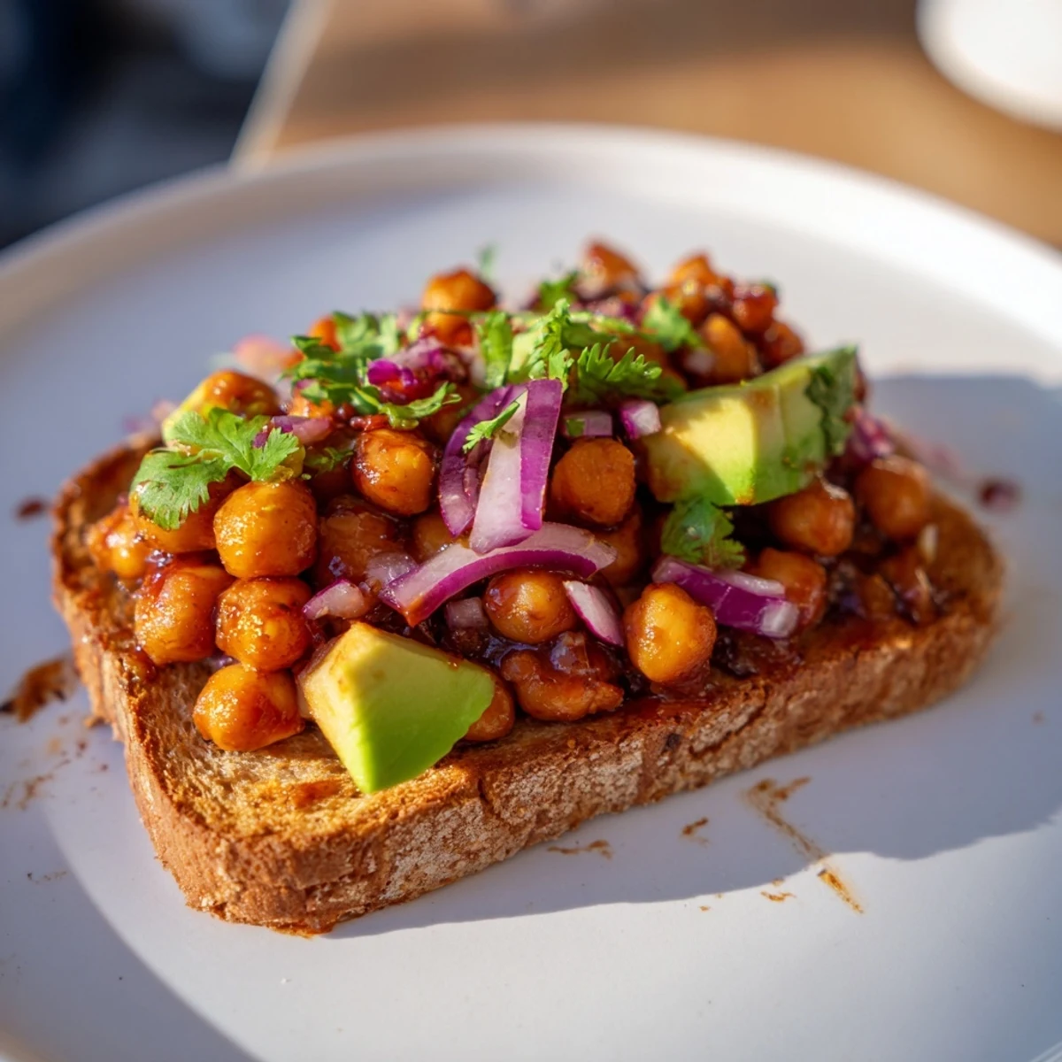 Smoky BBQ Chickpeas Toast