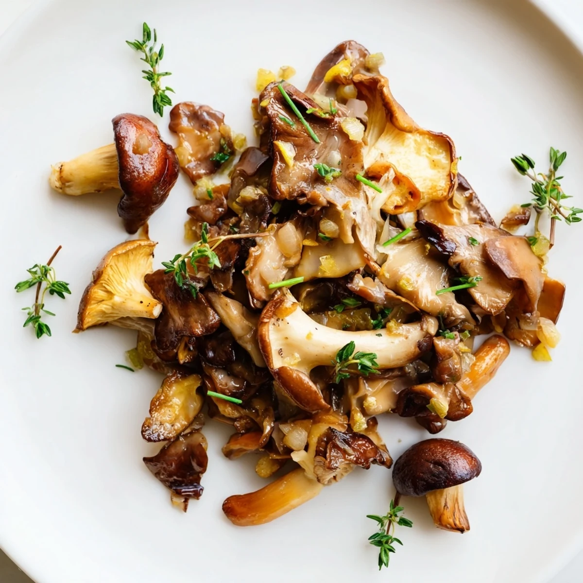 Savory Enchanted Forest Mushrooms, served in a rustic skillet, ready to be enjoyed as a gourmet side dish.