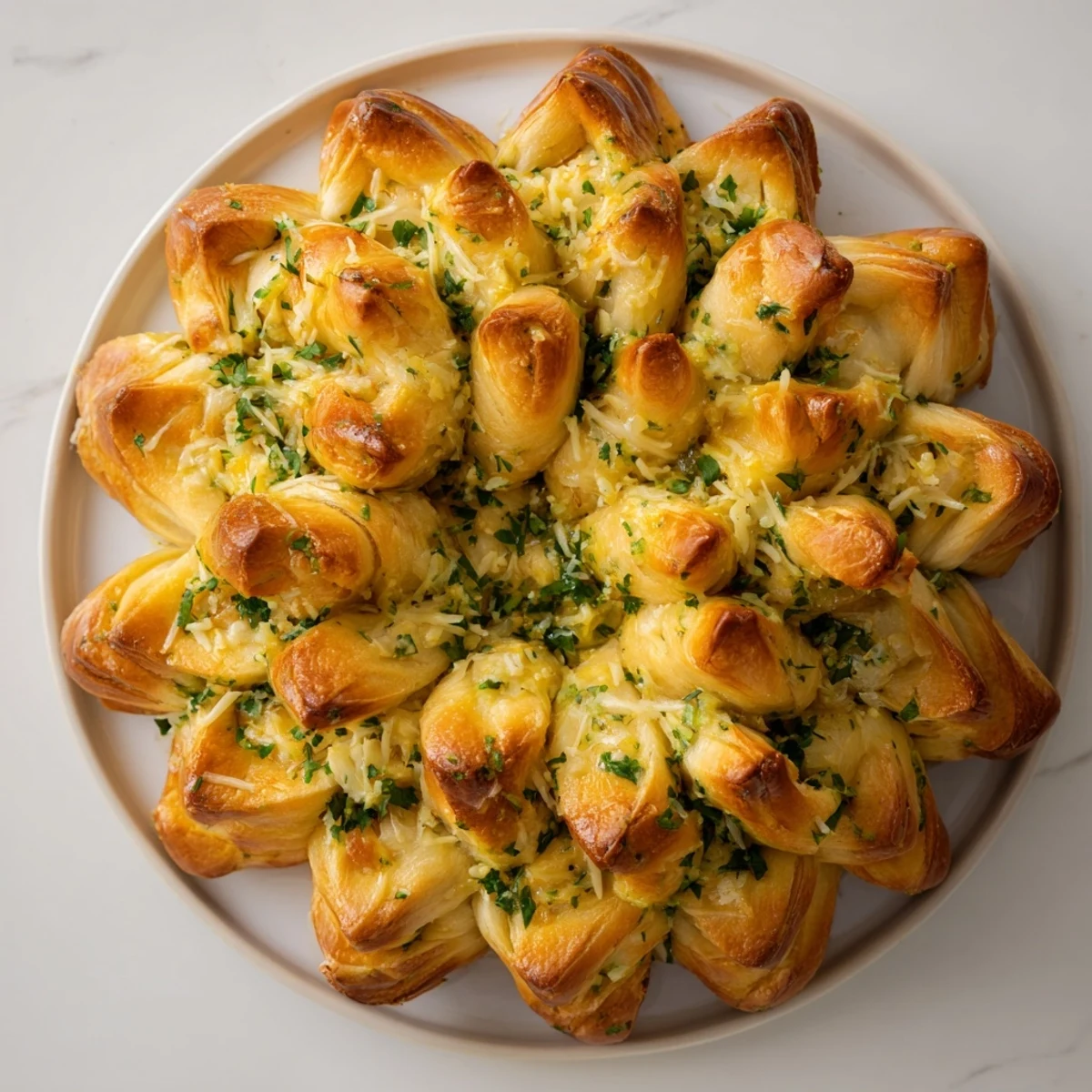 Star Shaped Garlic Bread