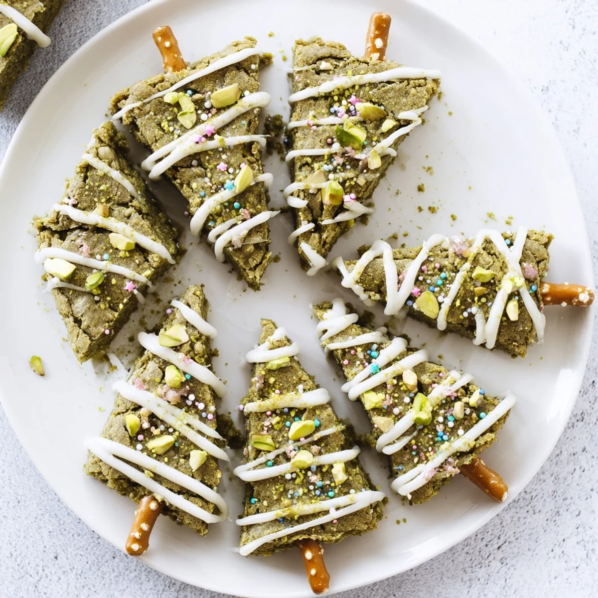 Matcha Pistachio Tree Bars