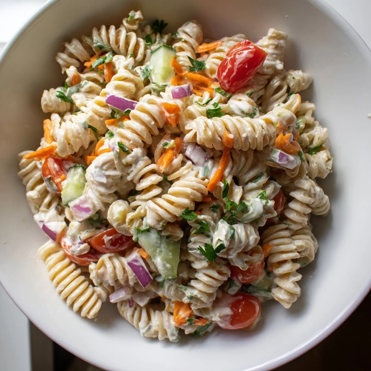 Vegan Hemp Seed Pasta Salad