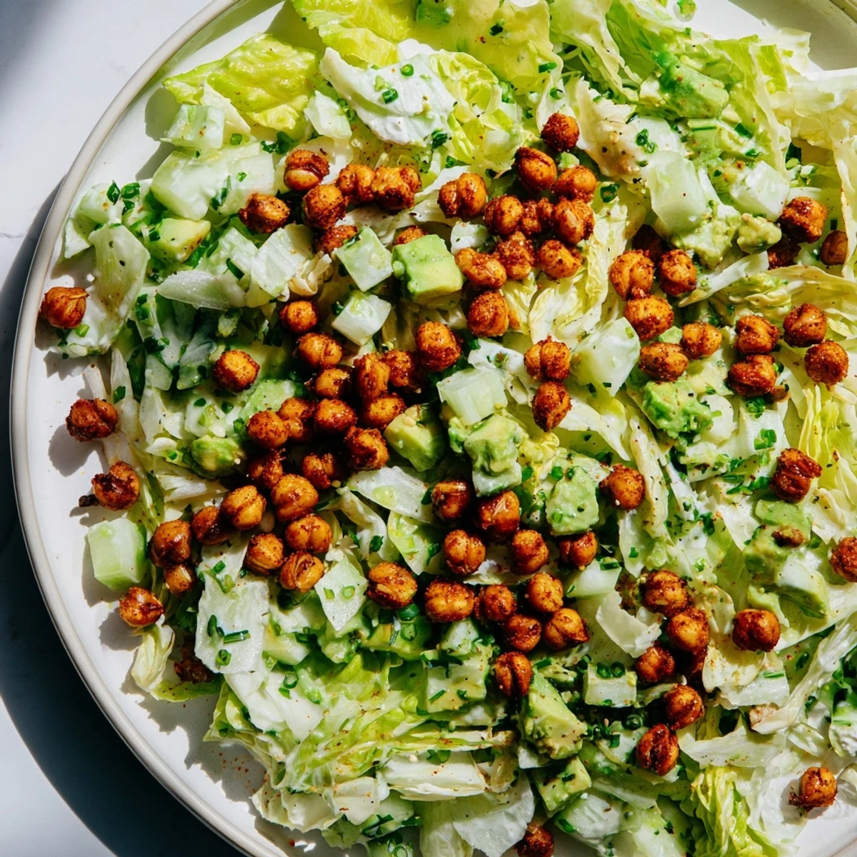 Green Goddess Salad Crispy Chickpeas