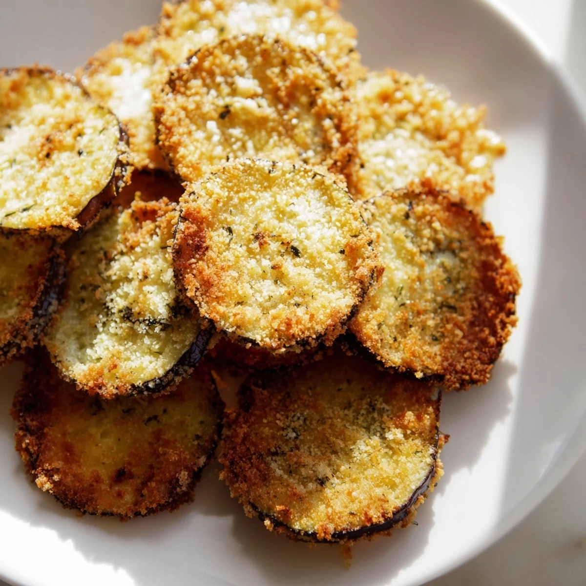 Crispy Eggplant Parmesan Chips