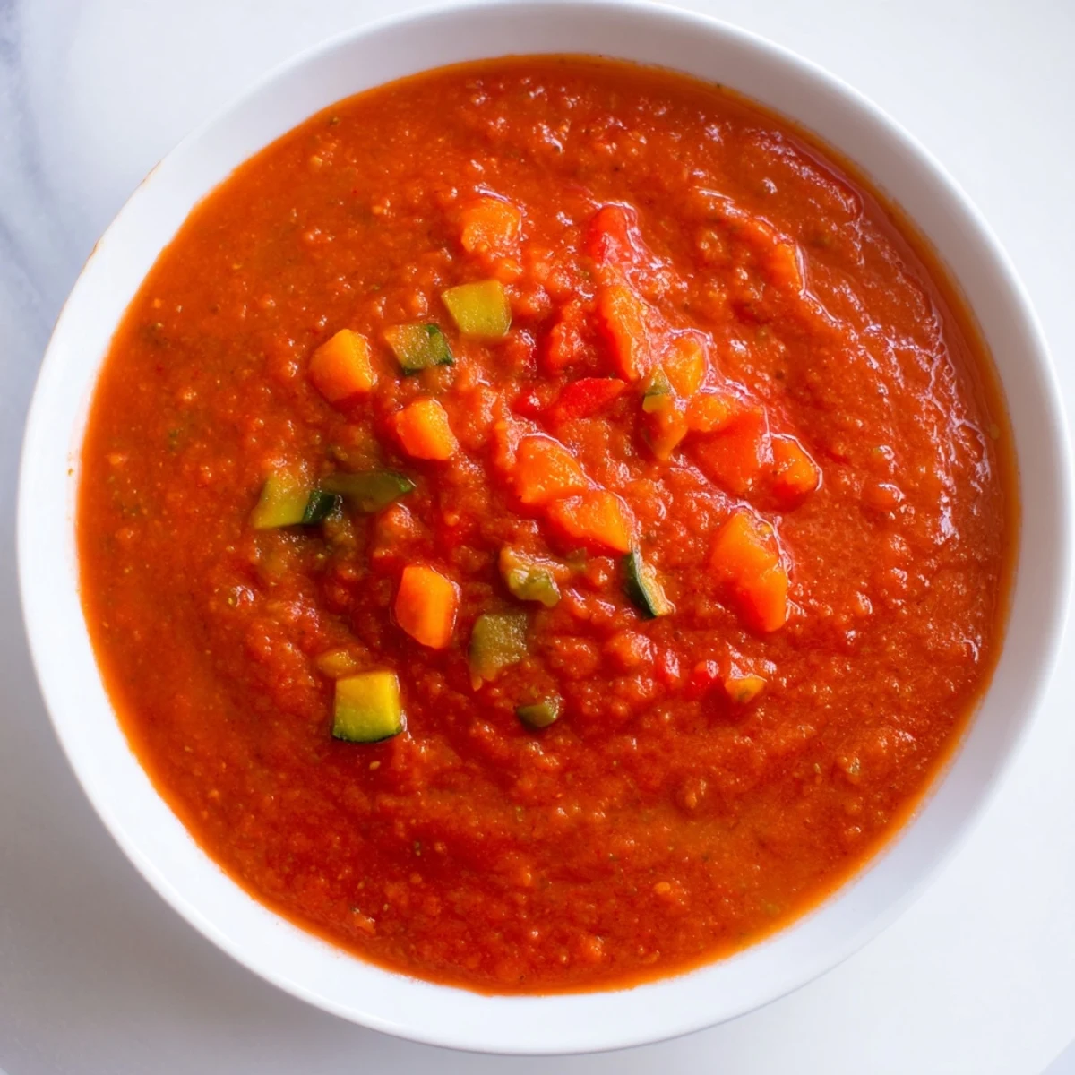 Veggie-Loaded Tomato Pasta Sauce, a hearty Italian sauce, ready to be served over pasta.