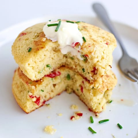 Savory pancakes bursting with garlic and chili flavor, perfect for a brunch gathering.  