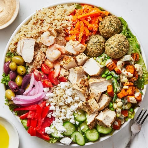 Customizable bowls present marinated tofu, quinoa, and vibrant vegetable toppings for everyone.  