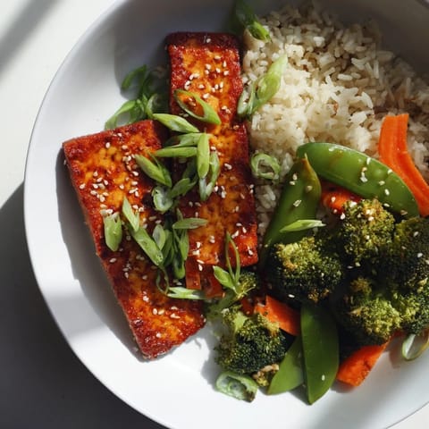 Pressed Tofu Steaks Stir-Fry