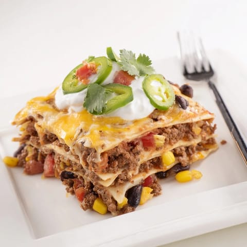 Taco Lasagna Fusion Dish