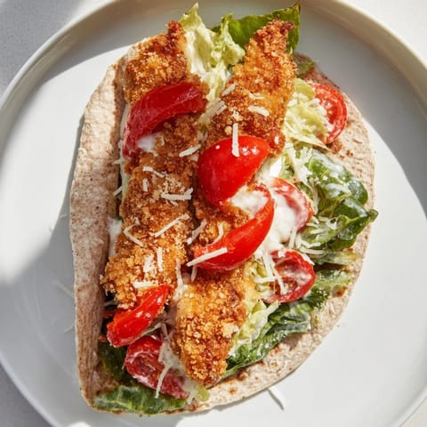 Golden, crispy Santa Hat Chicken Caesar Wraps, bursting with flavorful chicken, vegetables, and creamy Caesar.