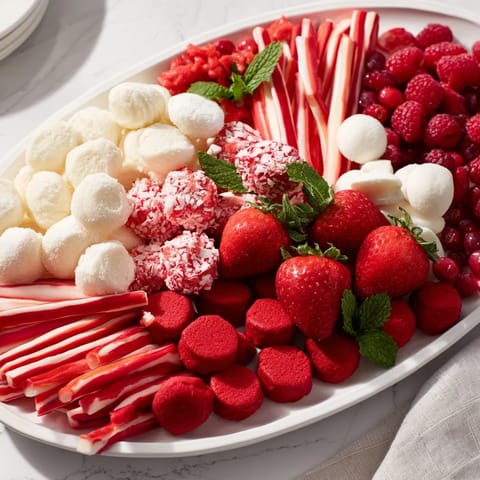 Candy Cane Striped Platter