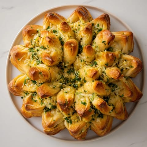 Star Shaped Garlic Bread