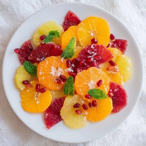 Vibrant Fruit Board with a citrus garland, a refreshing appetizer perfect for brunch gatherings.