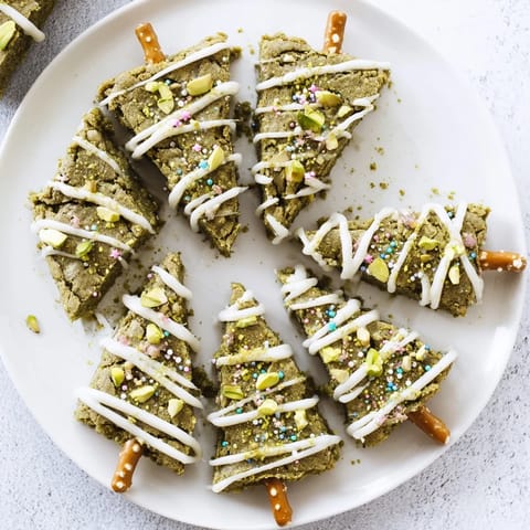 Matcha Pistachio Tree Bars