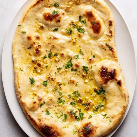 Homemade Garlic Naan Bread