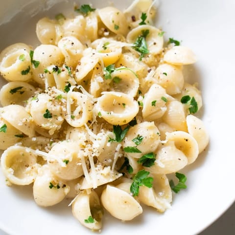 Creamy Garlic Butter Ditalini