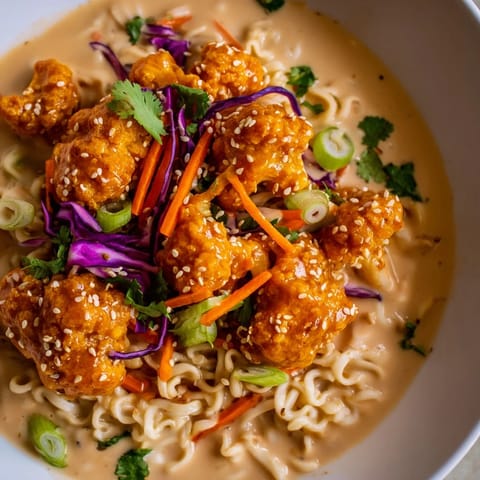 Buffalo Cauliflower Ramen Bowl