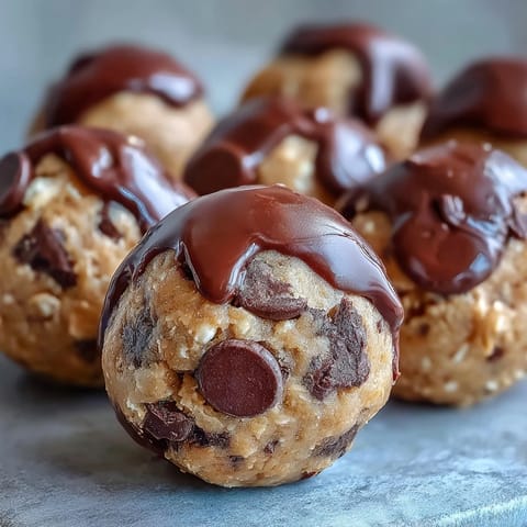 Homemade Vegan Chickpea Cookie Dough Bites with dark chocolate chips displayed in a small white bowl.