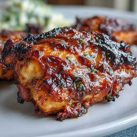 Aromatic Indian tandoori chicken, perfectly grilled and golden-brown, with a rich, spiced yogurt coating that delivers bold, smoky flavors in every bite.  