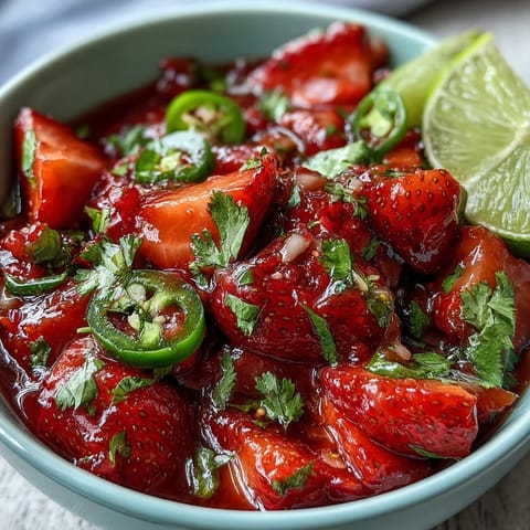 Fresh Strawberry Salsa Lime