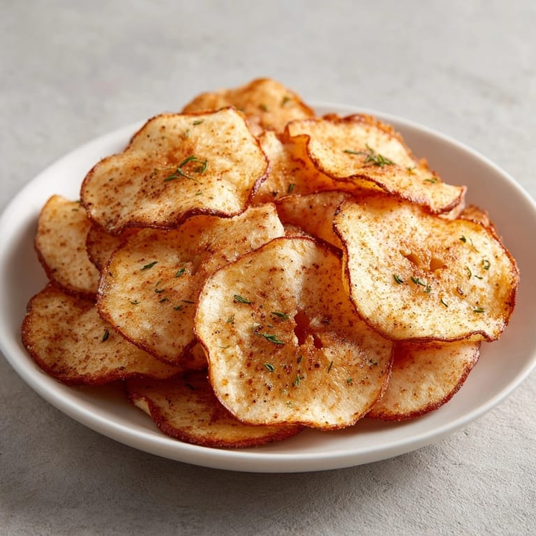 Homemade Cinnamon Nutmeg Apple Chips cooling; taste the warmth and satisfying crispness.