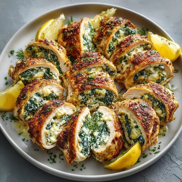 Savory Feta Spinach Stuffed Chicken Breast, creamy filling oozing; delicious Mediterranean dinner.