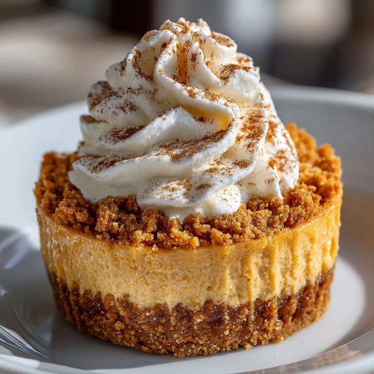 Bite-sized No-Bake Mini Cheese & Cracker Pumpkin Pies showing buttery cracker crust and pumpkin filling.