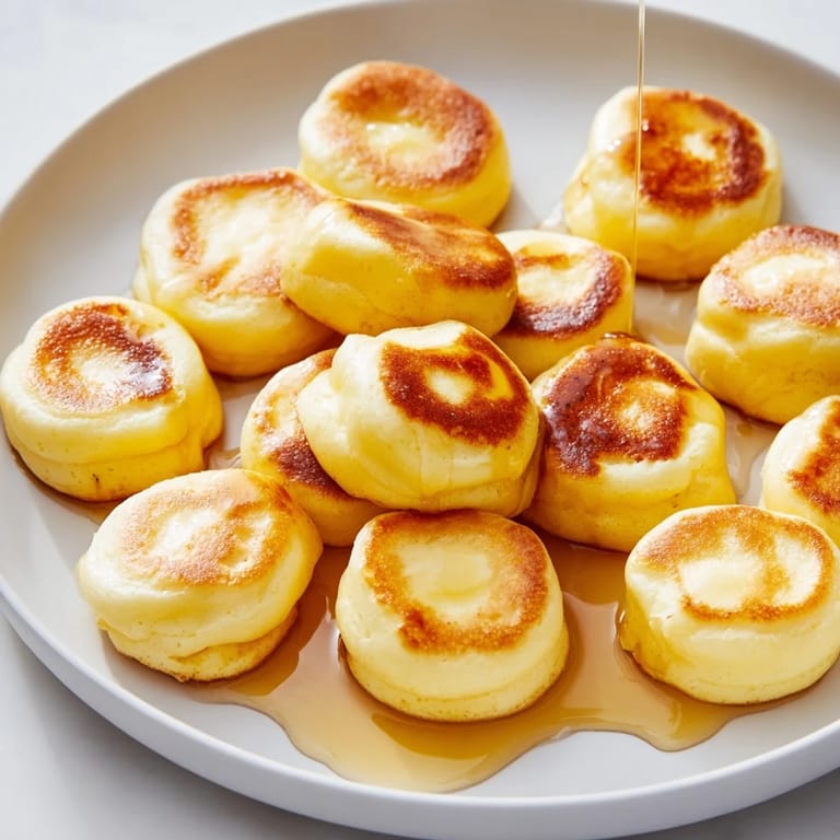 A close-up shot of homemade pancake cereal offering a delightful, miniature brunch option.