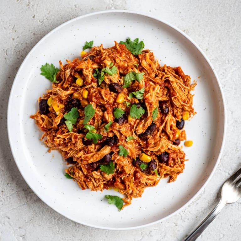 Steaming Slow Cooker Salsa Chicken, ready to fill tortillas with flavorful, slow-cooked goodness.
