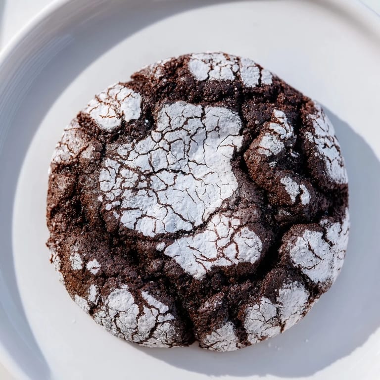 Golden-brown air fryer Air-Fried Chocolate Crinkle Cookies, each with a perfect crackle and rich chocolate flavor.