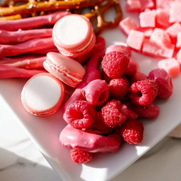 A visually stunning Baby Reveal board shows sweet and savory items arranged in cheerful pinks and blues.