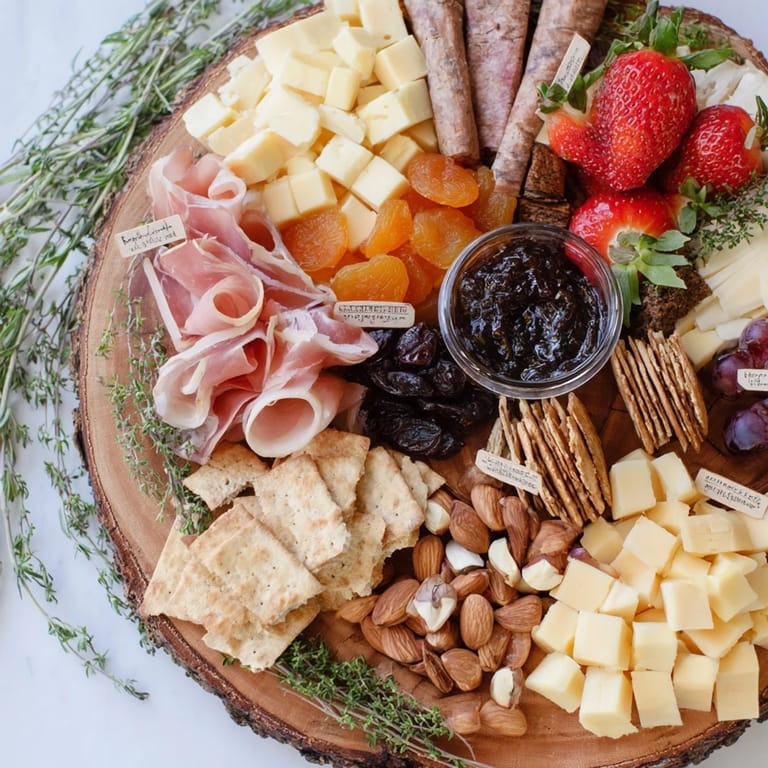 This anniversary heirloom arrangement features aged cheddar and flavorful grapes, perfect for sharing.