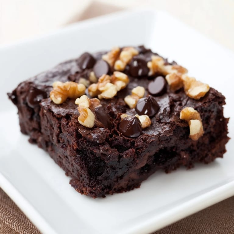 These moist and fudgy black bean brownies are a delicious, healthy chocolate treat.