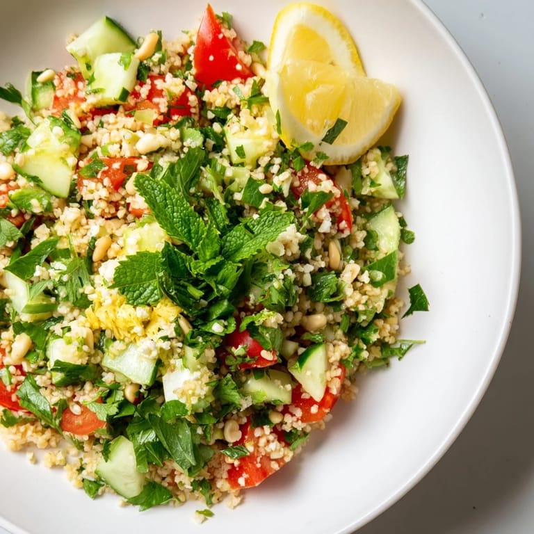 Enjoy this refreshing Tabbouleh Grain Bowl recipe, filled with bulgar wheat and savory flavors.