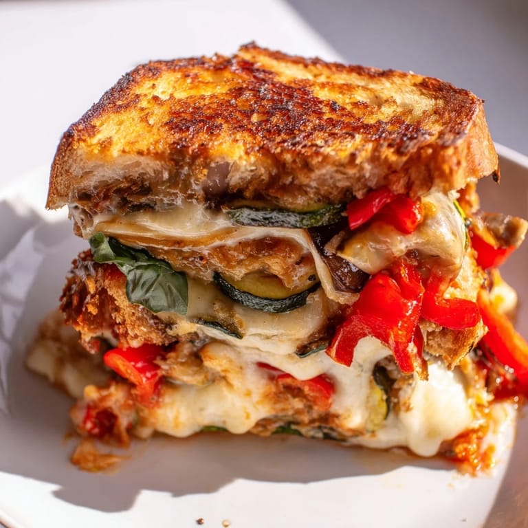 This hearty Italian-American grilled cheese is perfect for a vegetarian lunch, served warm with a side salad or tomato soup.