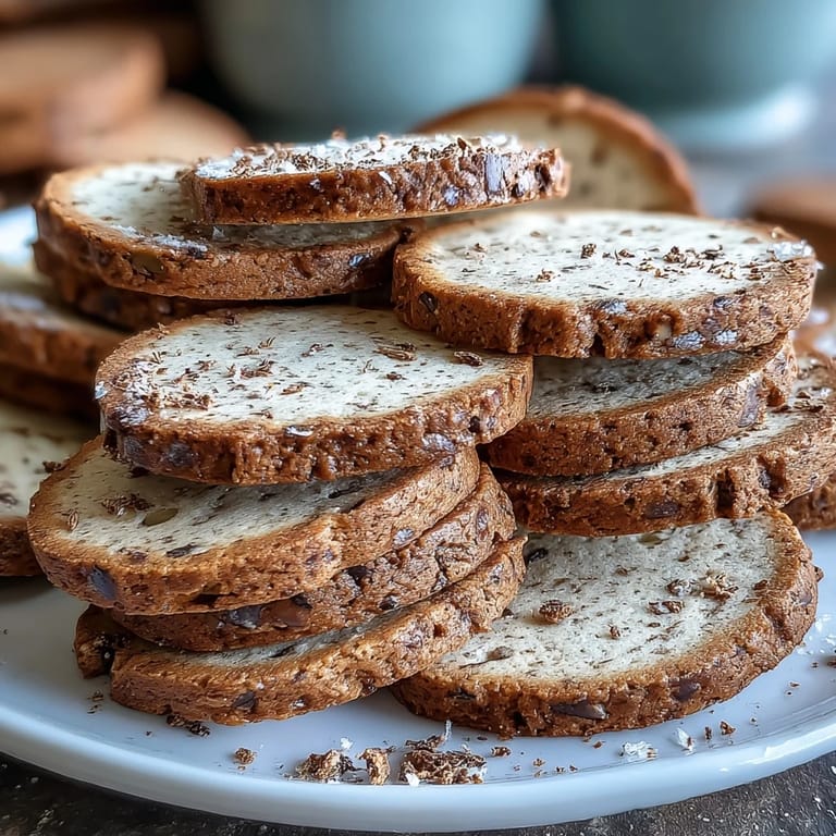Freshly baked Hojicha Shortbread rounds with a visible, speckled roasted tea texture and golden edges.